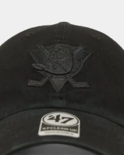 '47 BRAND 47 Brand Anaheim Ducks Clean Up Strapback Black/Black -Culture kings 01016415 YB015 mens 0050