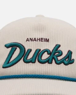 '47 BRAND 47 Brand Anaheim Ducks 'Natural Script' Premium Hitch Corduroy Snapback Natural -Culture kings 01033755 YN001 default 0060