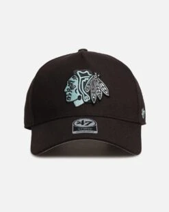 '47 BRAND 47 Brand Chicago Blackhawks 'Black Turquoise' 47 MVP Snapback Black/Turquoise