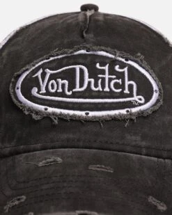 Von Dutch Destroyed Twill Trucker Snapback Washed Black 12 Von Dutch Destroyed Twill Trucker Snapback Washed Black -Culture kings 01036991 YW607 default 0050
