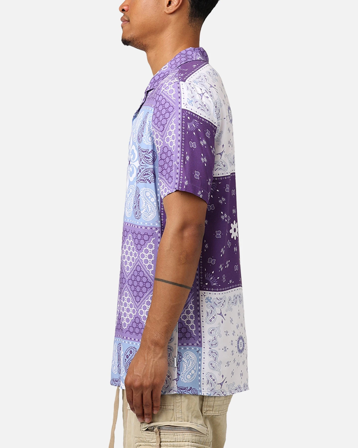 Carré Bandana Ultra Button Up Shirt Purple 7 Carré Bandana Ultra Button Up Shirt Purple - Image 5