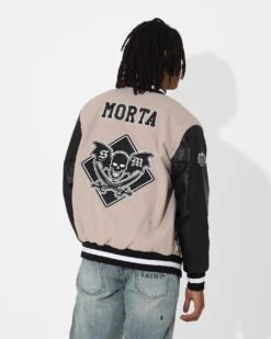 Saint Morta Graveyard Varsity Jacket Stone/Black -Culture kings 02036170 YS587 mens 0020