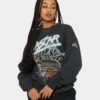 NASCAR Lightning Cup Series Crewneck Washed Black -Culture kings 02039459 YW607 womens 0010