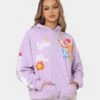 Loiter X Smiley Logo Puff Print Hoodie Lilac 1 Loiter X Smiley Logo Puff Print Hoodie Lilac -Culture kings 02040175 YL300 womens 0010