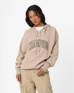 Champion LFS Knitted Hoodie Cafe Latte