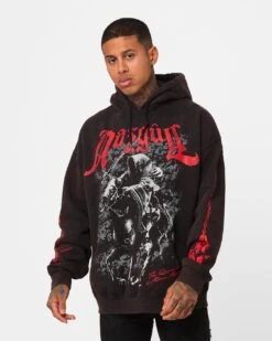 American Thrift X The Lord Of The Rings Nazgul Vintage Hoodie Black Wash