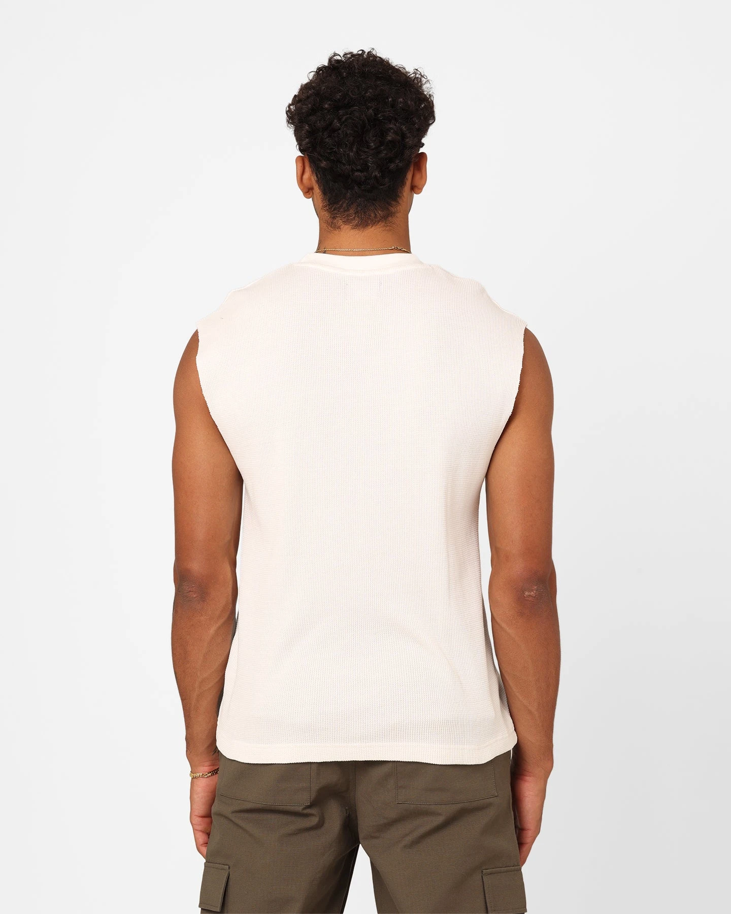 XXIII Waffle Muscle Singlet White 6 XXIII Waffle Muscle Singlet White - Image 4