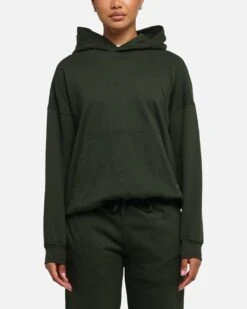 Carré Blanc Oversized Hoodie Dark Green