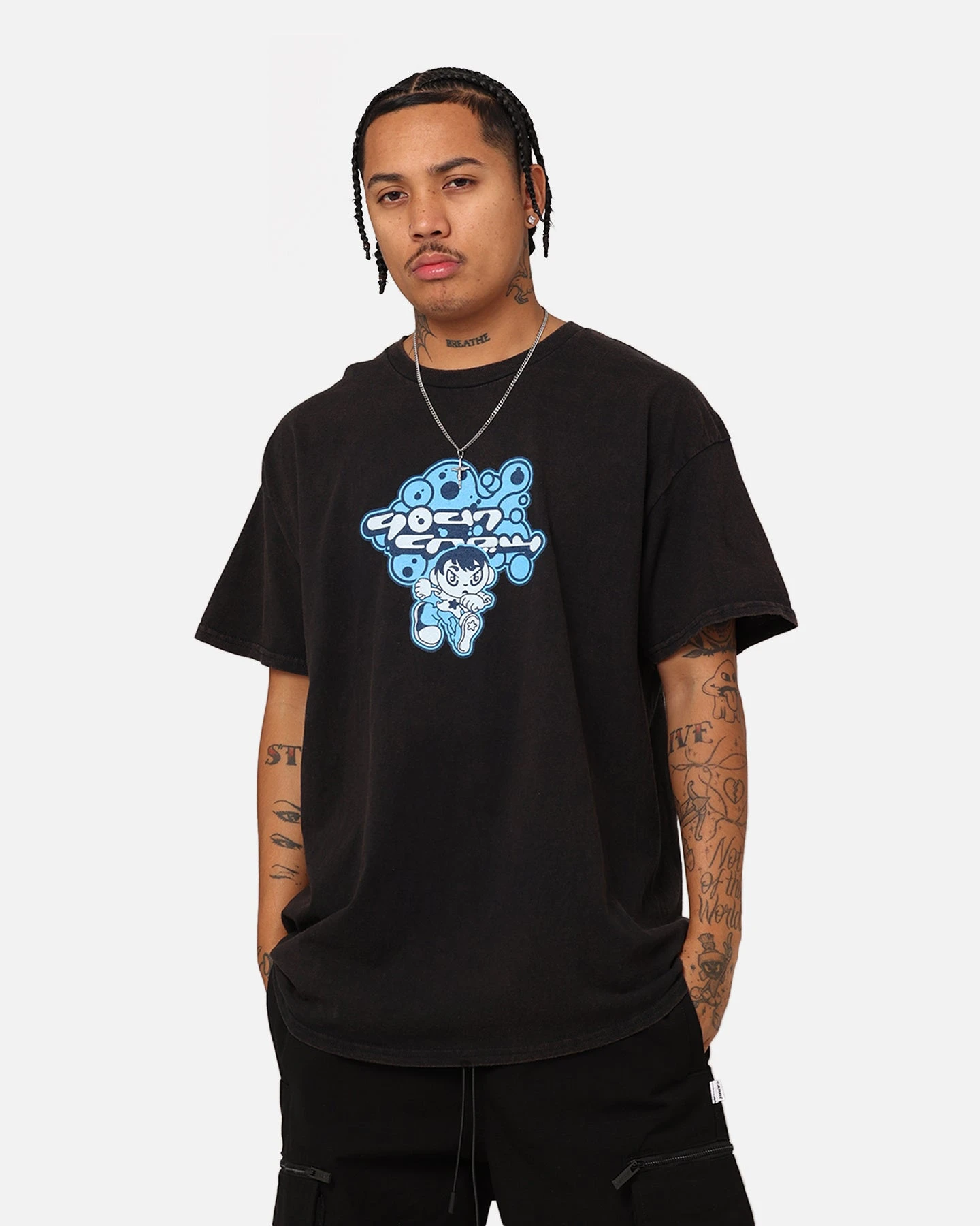 Goat Crew Y2K Boy T-Shirt Black Wash 3 Goat Crew Y2K Boy T-Shirt Black Wash