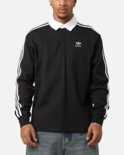 Adidas Rugby Polo Shirt Black