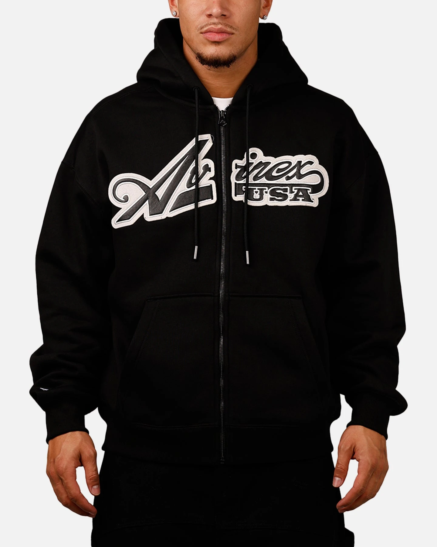 Avirex Script Full Zip Hoodie Black 3 Avirex Script Full Zip Hoodie Black