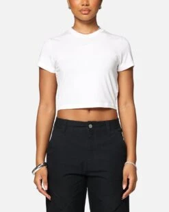 Nike Women's Sportswear Chill Knit Crop T-Shirt White/White