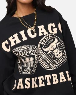 Mitchell & Ness Chicago Bulls Rings Crewneck Black 13 Mitchell & Ness Chicago Bulls Rings Crewneck Black -Culture kings 02051255 YB001 womens 00060