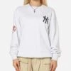 New Era New York Yankees MLB Team Logo Crewneck Grey -Culture kings 02051971 YQ001 womens 0010