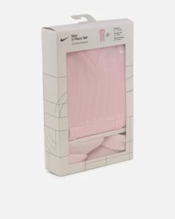 Nike Infants' Rib Knit Romper And Socks Set Pink