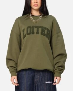 Loiter Arch Premium Crewneck Khaki