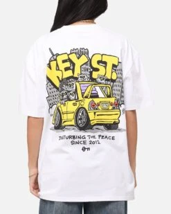 Key Street X FRKO Racoons T-Shirt White