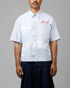 Loiter Chopper Work Shirt Blue/White
