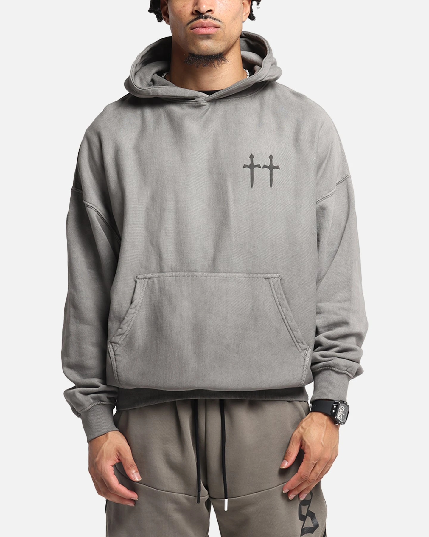 Saint Morta Mortal Boxy Hoodie Washed Charcoal 4 Saint Morta Mortal Boxy Hoodie Washed Charcoal - Image 2