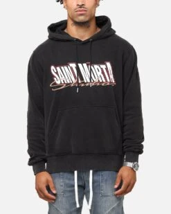Saint Morta Studios Boxy Hoodie Vintage Black