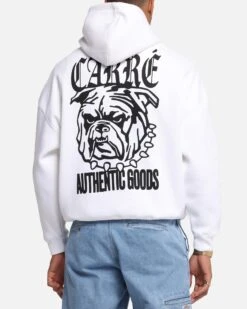 Carre Bulldog Hoodie White