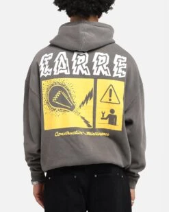 Carre Construction Hoodie Washed Charcoal