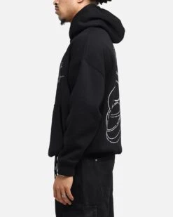 Saint Morta Cursive Boxy Hoodie Black -Culture kings 02053432 YB001 mens 0060