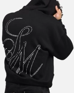 Saint Morta Cursive Boxy Hoodie Black -Culture kings 02053432 YB001 mens 0080
