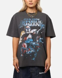 American Thrift Star Wars Battlefront Republic Commando Heavy T-Shirt Black Wash