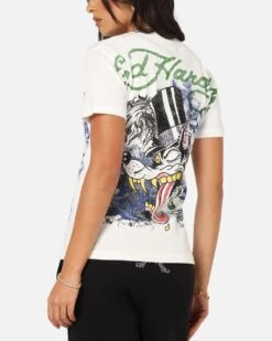 Ed Hardy Wolf Vintage T-Shirt Off White 17 Ed Hardy Wolf Vintage T-Shirt Off White -Culture kings 02053770 YO007 womens 0080