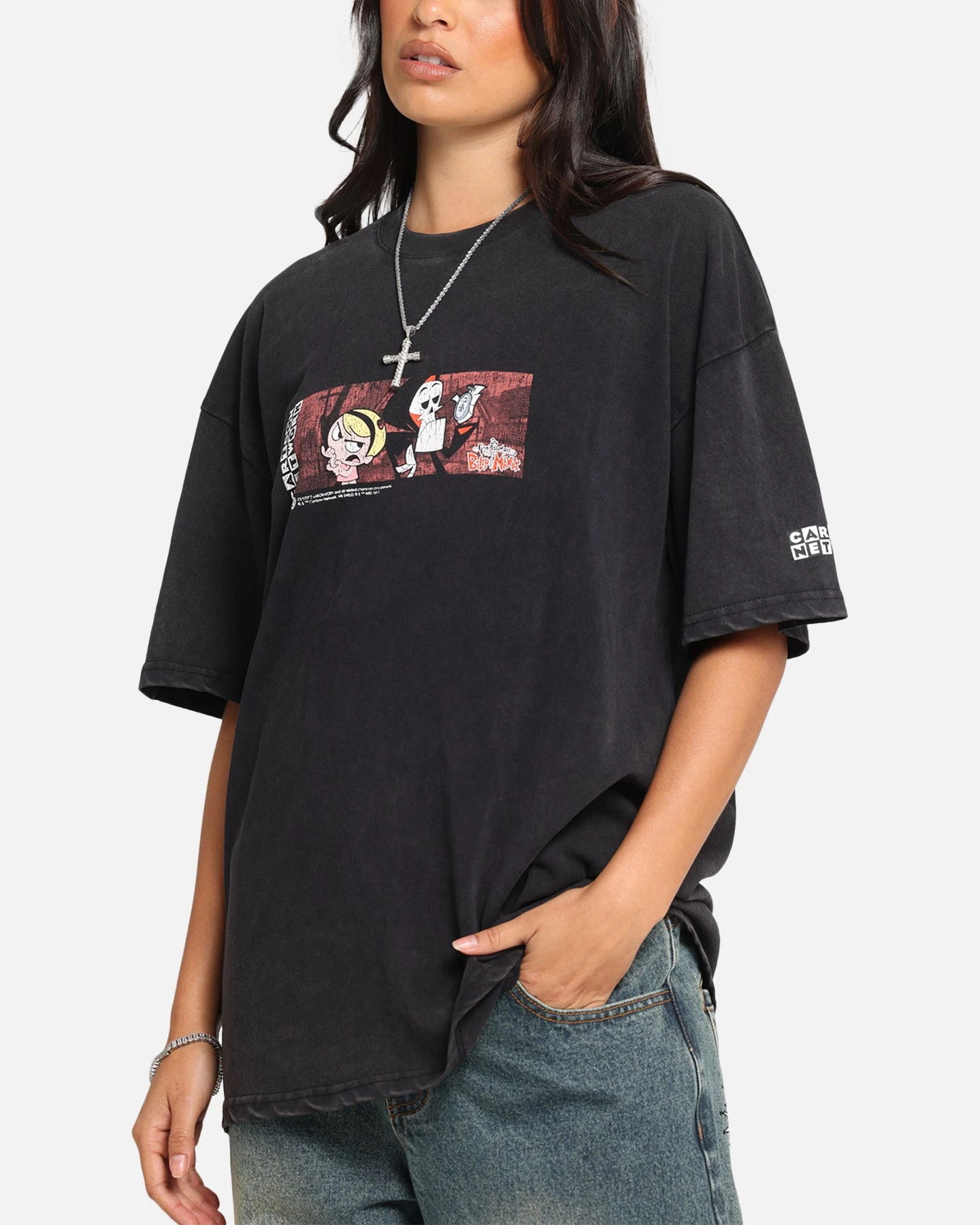 73 Studio X Cartoon Network Bill & Mandy Box Logo Vintage T-Shirt Black Acidwash 10 73 Studio X Cartoon Network Bill & Mandy Box Logo Vintage T-Shirt Black Acidwash - Image 8