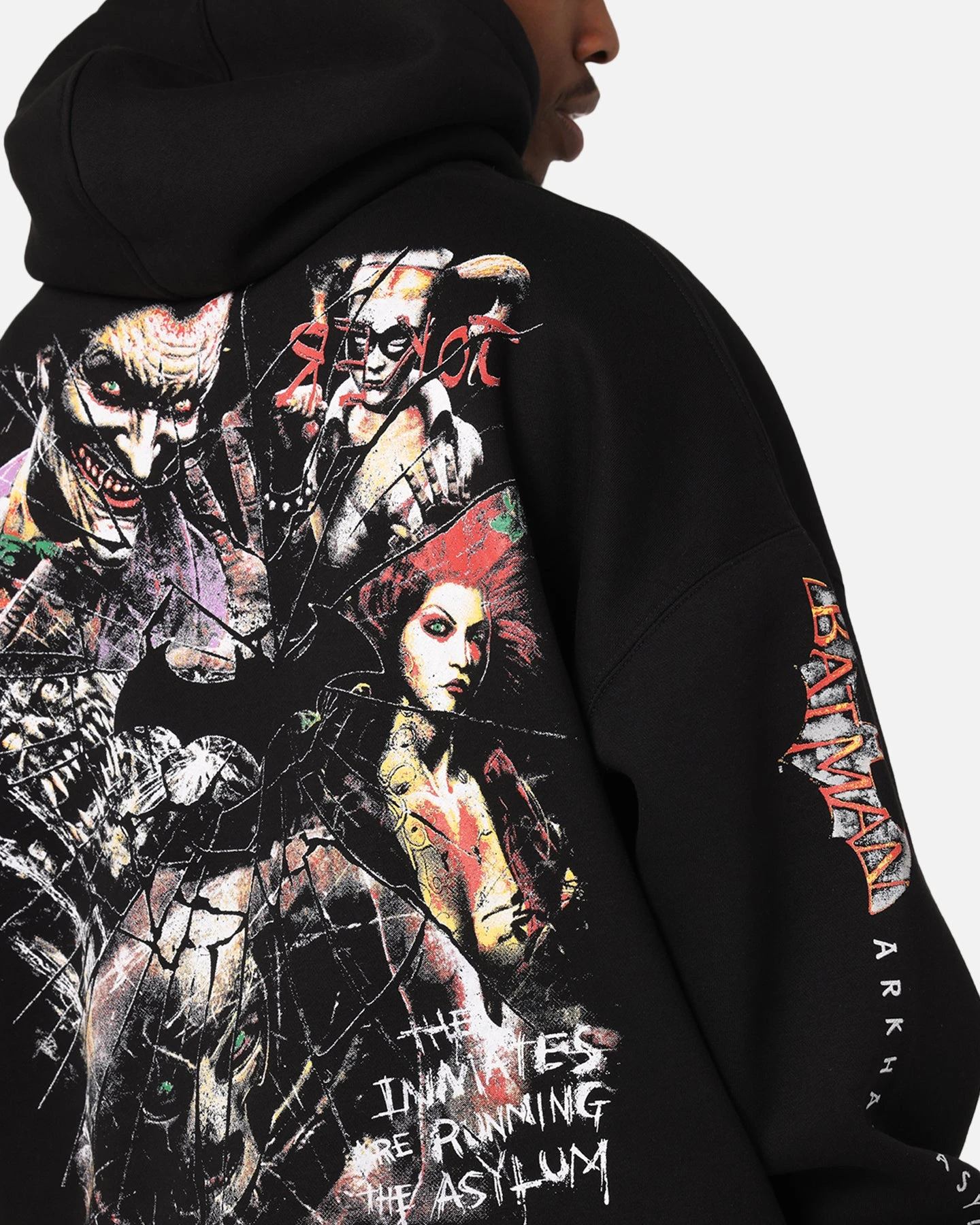 73 Studio X DC Batman Arkham Asylum Premium Hoodie Black 10 73 Studio X DC Batman Arkham Asylum Premium Hoodie Black - Image 8