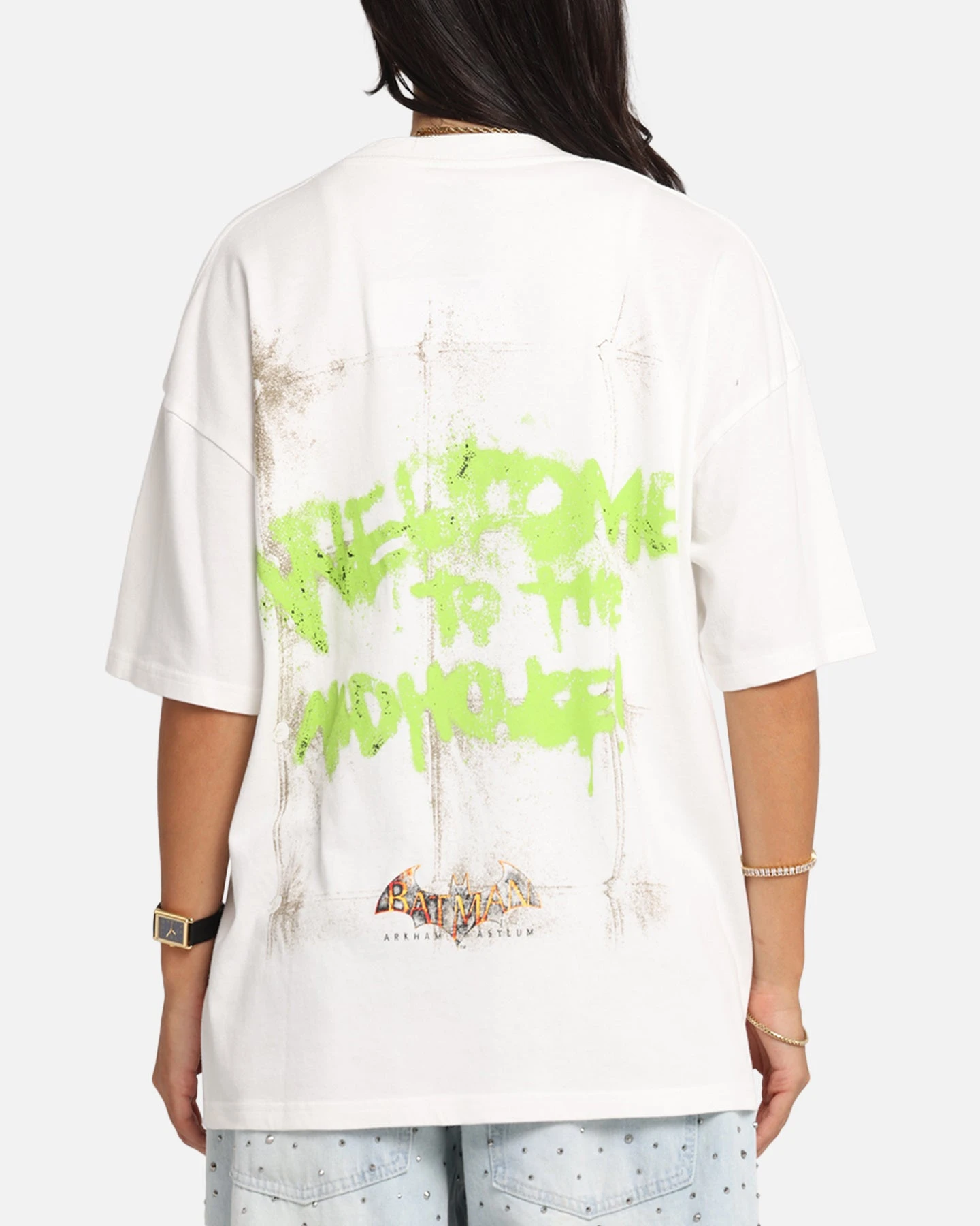 73 Studio X DC Batman Joker Arkham Asylum Vintage T-Shirt Off White 4 73 Studio X DC Batman Joker Arkham Asylum Vintage T-Shirt Off White - Image 2