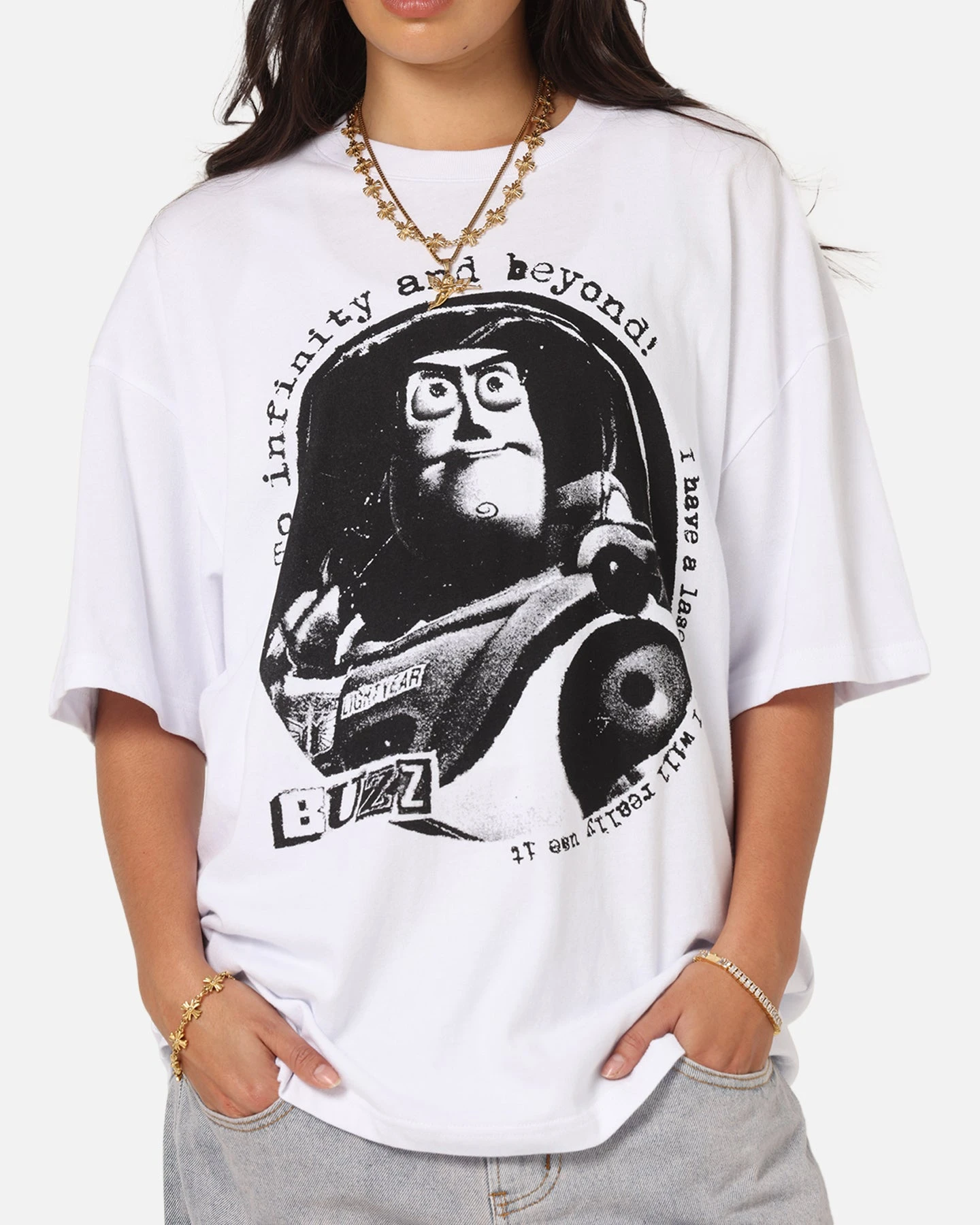 73 Studio Disney Pixar Toy Story Buzz Lightyear Vintage T-Shirt White 9 73 Studio Disney Pixar Toy Story Buzz Lightyear Vintage T-Shirt White - Image 7