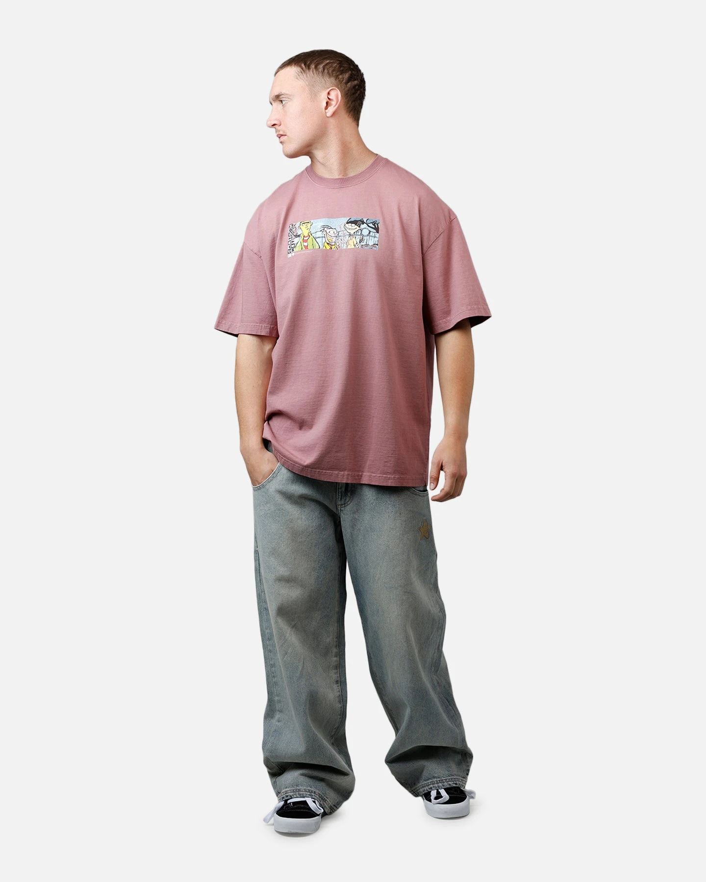 73 Studio X Cartoon Network Ed Edd N Eddy Grail Vintage T-Shirt Ash Rose 5 73 Studio X Cartoon Network Ed Edd N Eddy Grail Vintage T-Shirt Ash Rose - Image 3