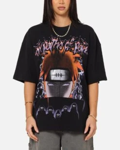 73 Studio X Naruto Shippuden Paths Of Pain Vintage T-Shirt Black Acidwash
