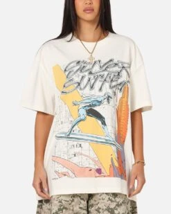 73 Studio Marvel Fantastic Four Silver Surfer Heavy T-Shirt Off White