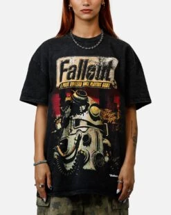 73 Studio X Fallout '97 Fallout Vintage T-Shirt Black Acidwash