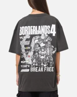 73 Studio X Borderlands 4 Break Free T-Shirt Black Wash