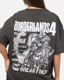73 Studio X Borderlands 4 Break Free T-Shirt Black Wash 16 73 Studio X Borderlands 4 Break Free T-Shirt Black Wash -Culture kings 02055396 YB295 womens 0070