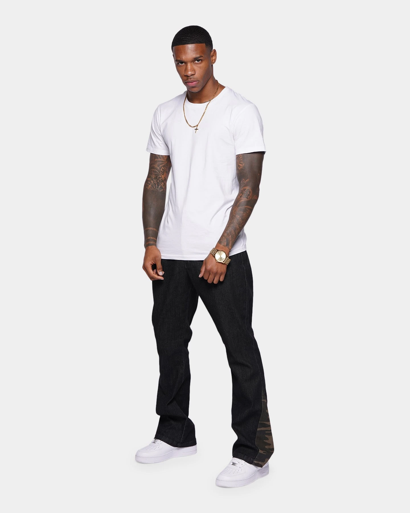 XXIII Valur Camo Flare Jeans Black/Camo 4 XXIII Valur Camo Flare Jeans Black/Camo - Image 2