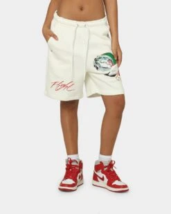 Jordan Flight Artist Series Fleece Shorts Sail/Black/University Red