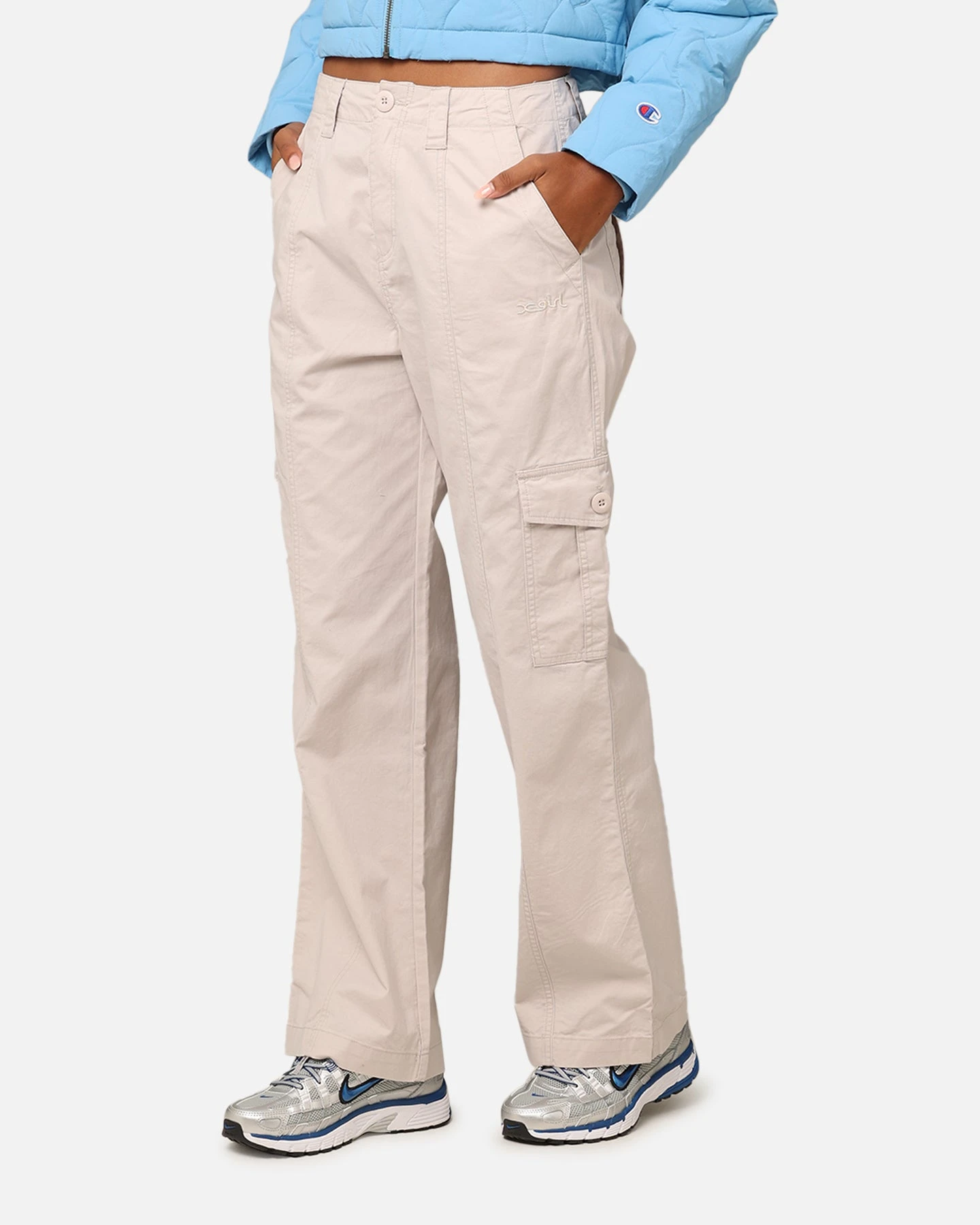 X-Girl Work Cargo Pants White Sand 8 X-Girl Work Cargo Pants White Sand - Image 6