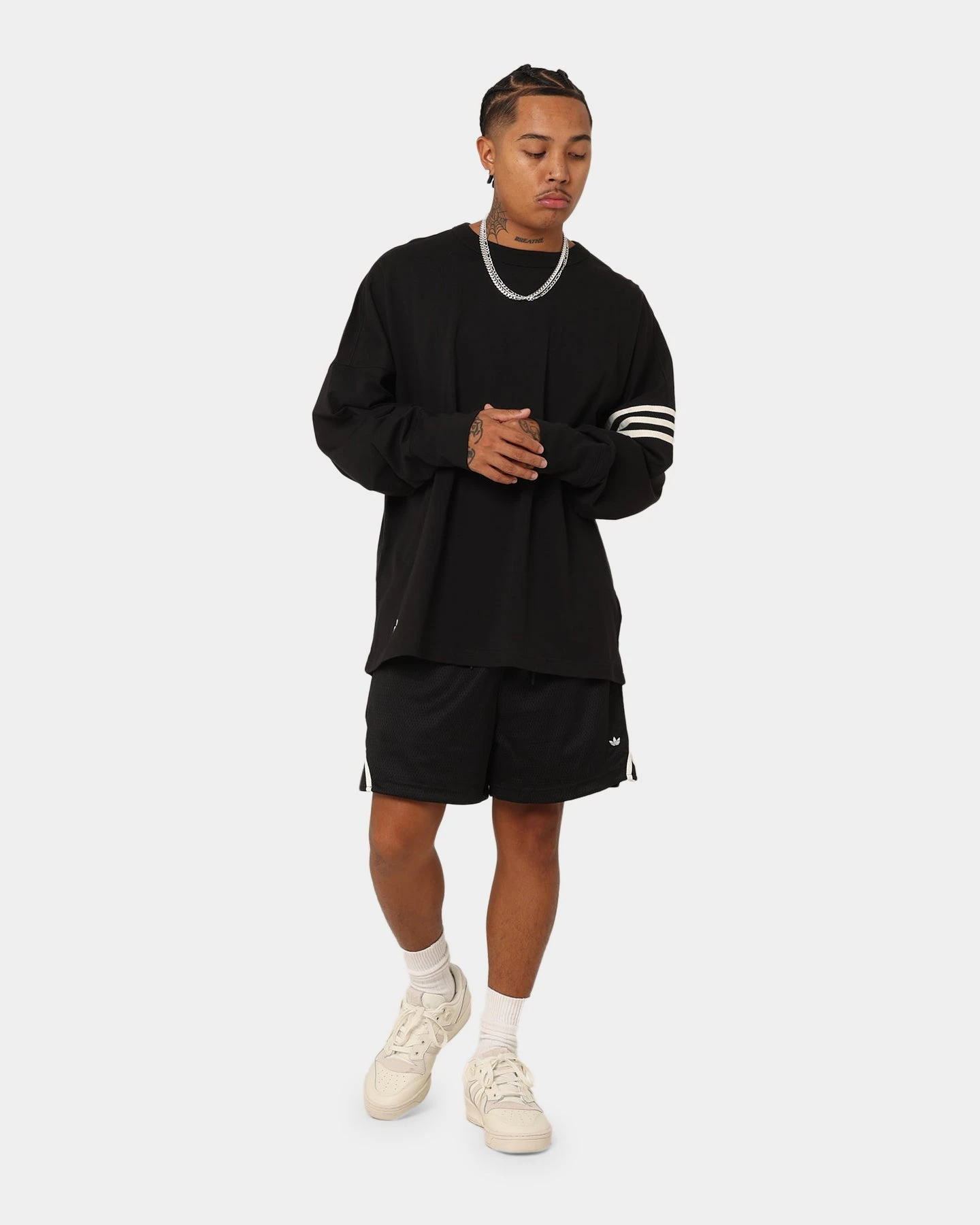 Adidas Basketball Mesh Shorts Black/Silver 5 Adidas Basketball Mesh Shorts Black/Silver - Image 3