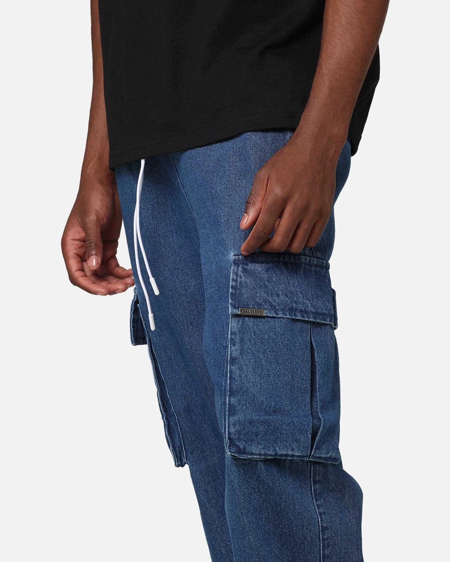 Carre Denim Superior Cargo Joggers Mid Blue Denim 5 Carre Denim Superior Cargo Joggers Mid Blue Denim - Image 3