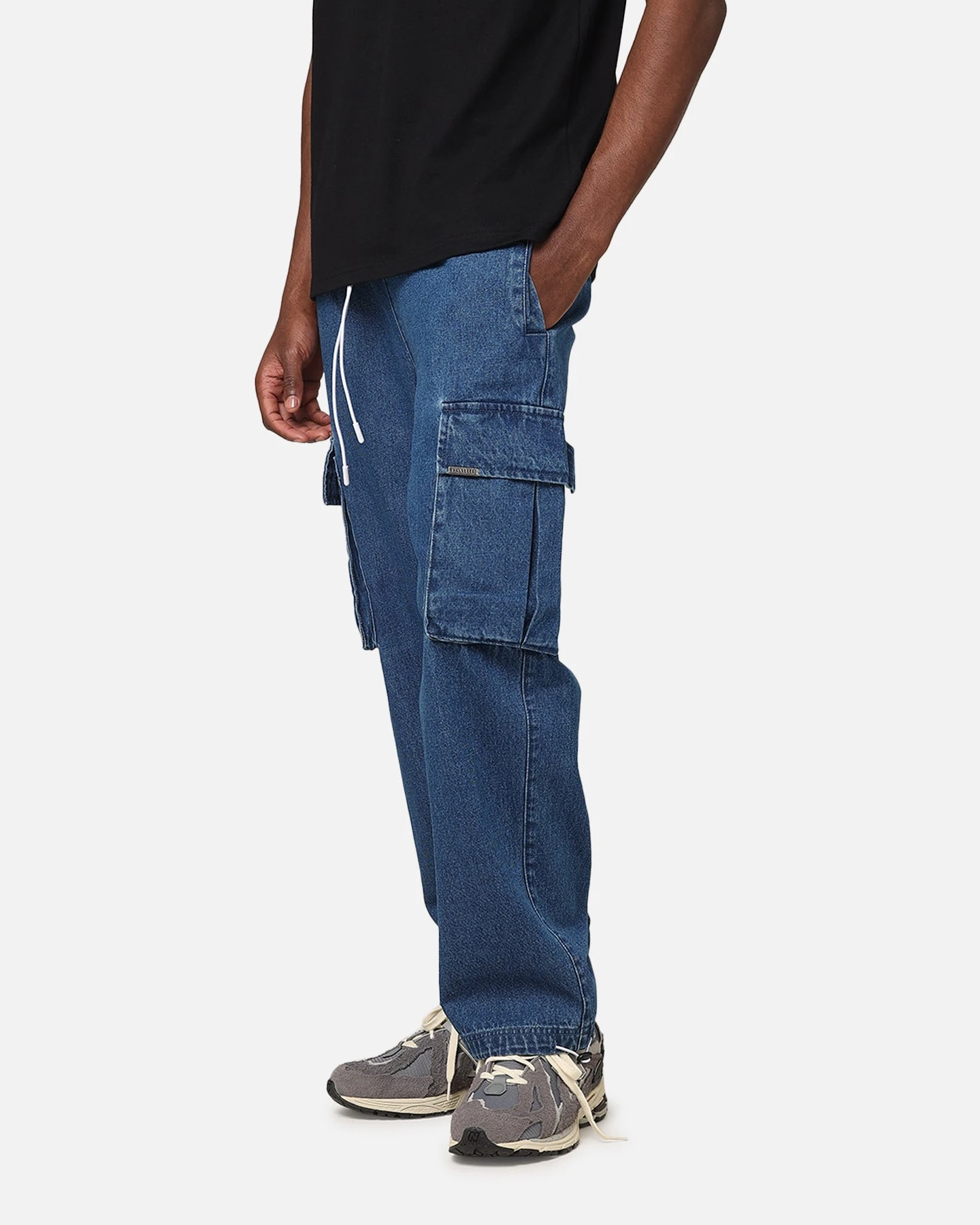 Carre Denim Superior Cargo Joggers Mid Blue Denim 8 Carre Denim Superior Cargo Joggers Mid Blue Denim - Image 6