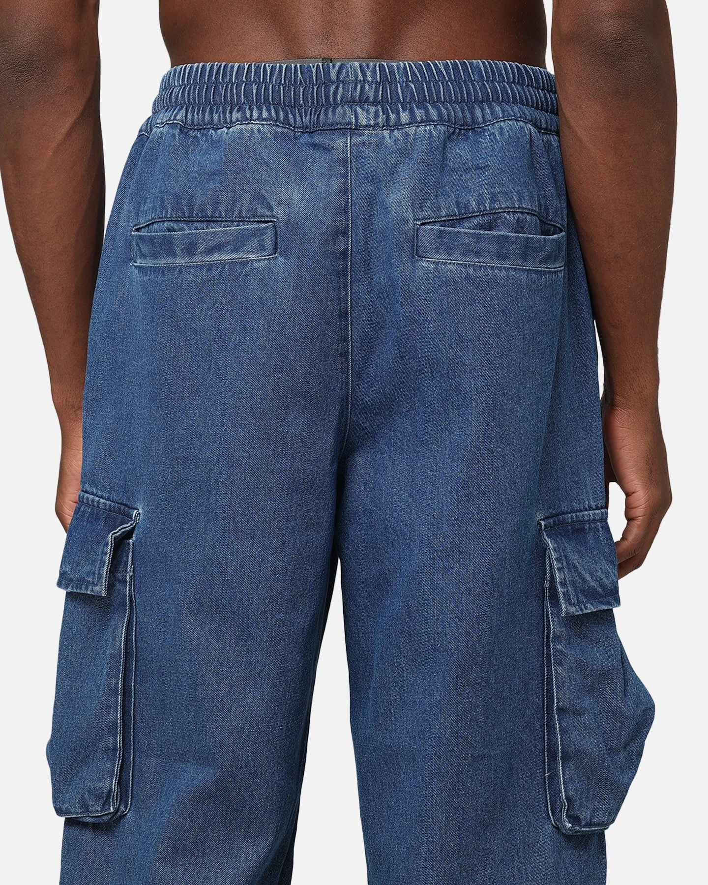 Carre Denim Superior Cargo Joggers Mid Blue Denim 10 Carre Denim Superior Cargo Joggers Mid Blue Denim - Image 8