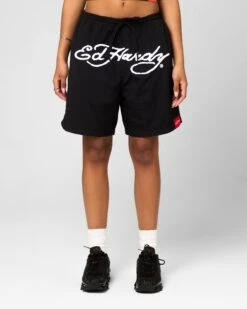 Ed Hardy Beach Shorts Black
