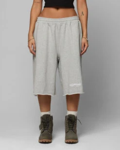 Ed Hardy Baggy Fleece Shorts Grey Marle 14 Ed Hardy Baggy Fleece Shorts Grey Marle -Culture kings 03013002 YQ163 womens 00050