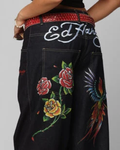 Ed Hardy Denim Jeans Raw Indigo 12 Ed Hardy Denim Jeans Raw Indigo -Culture kings 03013157 YI013 womens 00030